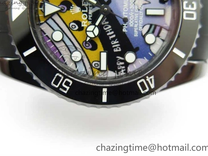 0601 FashionForward Submariner 40mm Black Ceramic 5GF Best Edition Painting Dial on Black Rubber Strap SA 2467